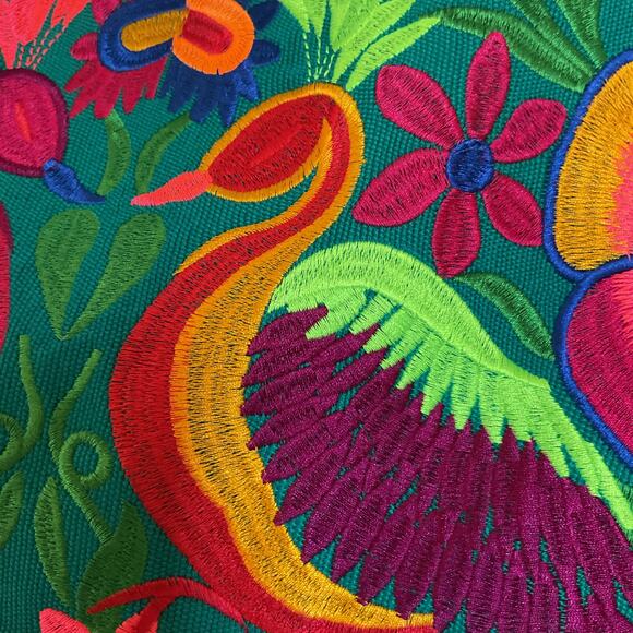 Handmade Mexican Peacock Tote Bag Ethically - Picture 7 of 14